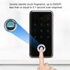 Smart Keyless Fingerprint Digital Password Electronic Lock For Cabinet File Locker(Silver)