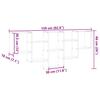 Wall Shelf Concrete Grey 159 x 18 x 66 cm Wood Based Material