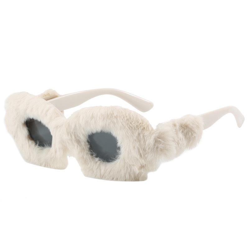 Fluffy Y2K Fashion Pc Personality Cat Eye Ins Party Sunglasses Glasses Sunglasses