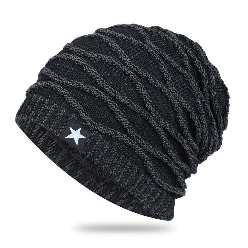 Slouchy Beanie Hat Cap Knit Ski Winter Warm Men Women Solid Knitted Hats