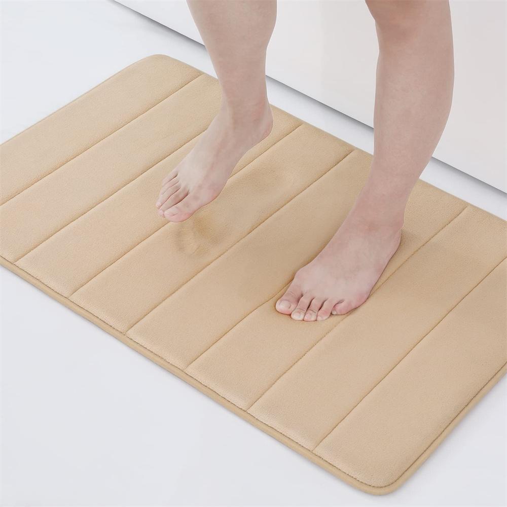 Olanly Non-slip Bath Mat Memory Foam Mat Water Absorbent Shower Carpet Thick Bath Rugs Bathroom Ultra Soft Bathroom Rugs Gadgets