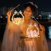 Autumn Mid Festival Atmosphere Lantern Diy Hanging Lanterns Kids Toy Handmade Light Rabbit Lotus Lantern Gift Holiday Decor Prop