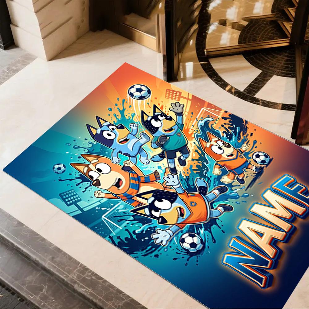 Soccer Fun All Ages Customize Text Area Rug Perfect for Outdoor Study Room Decorate Room Game Room Antislip Carpet Office Home Decor