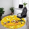 1pc Cat Dog Office Round Area Rug, Bedroom Living Room Home Decor, Room Deco,  Offic A1016108