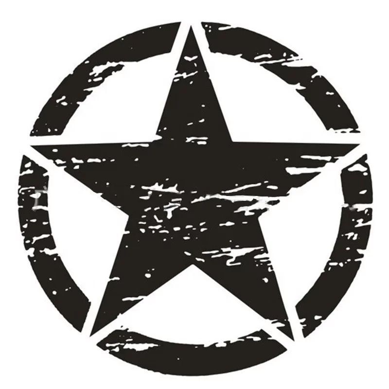 Pentagram decal broken pentagram personality decoration car decal car decal 50x50cm