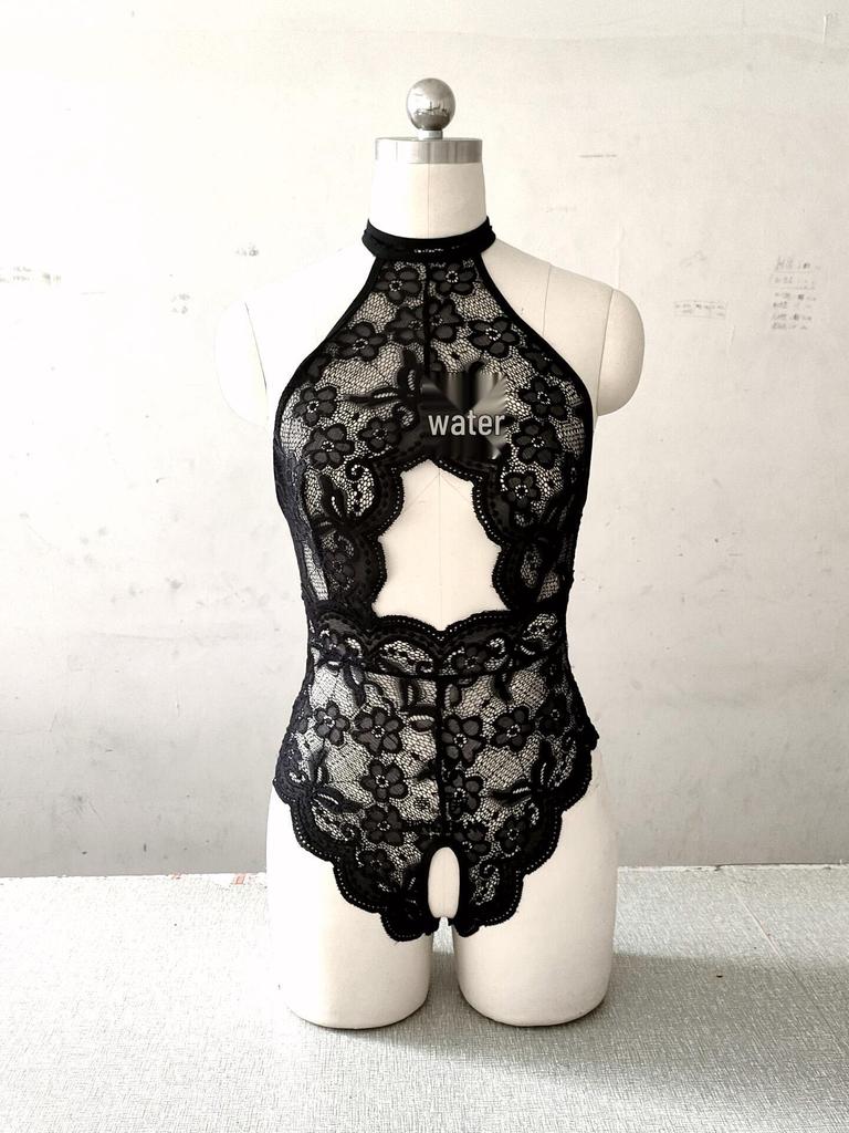 2025 Sexy Lace Open Crotch Bodysuit Sleepwear