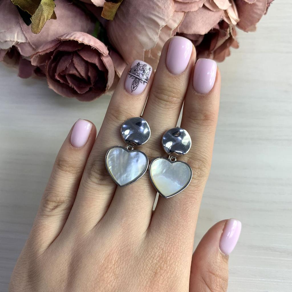 Серебряные серьги с натуральным перламутром (2044642)