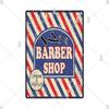Classic Barber Shop Vintage Tin Signs Decorative Metal Plaque Metal Retro Wall Plates Salon Haircut and Shave Poster Wall Decor