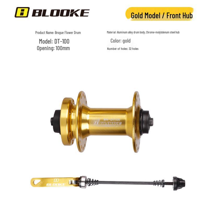 BLOOKE Mountainbike Schnellspannnabe, 32/36 Loch, Sechs-Schrauben Scheibenbremse, 7-10 Speed Achse