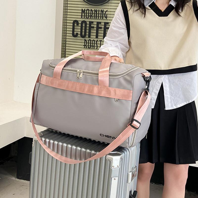 Fitness Bag Women's Wet and Dry Separation Sports Training Bag Shoe Position Large Capacity Travel Bag Can Be Set Tie Rod Luggage Bag Men