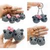 Multipurpose Sad Hamster Couple Keychain Charm Pendant 2 Pack, Handmade Crochet, Unique Accessory For Bags And Keys