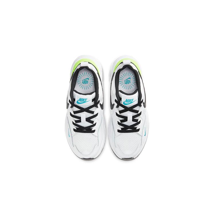 Nike Air Max Fusion Cushioning Abrasion Resistant Breathable Low Top Running Shoes White Black Green Pre School CJ3825-103