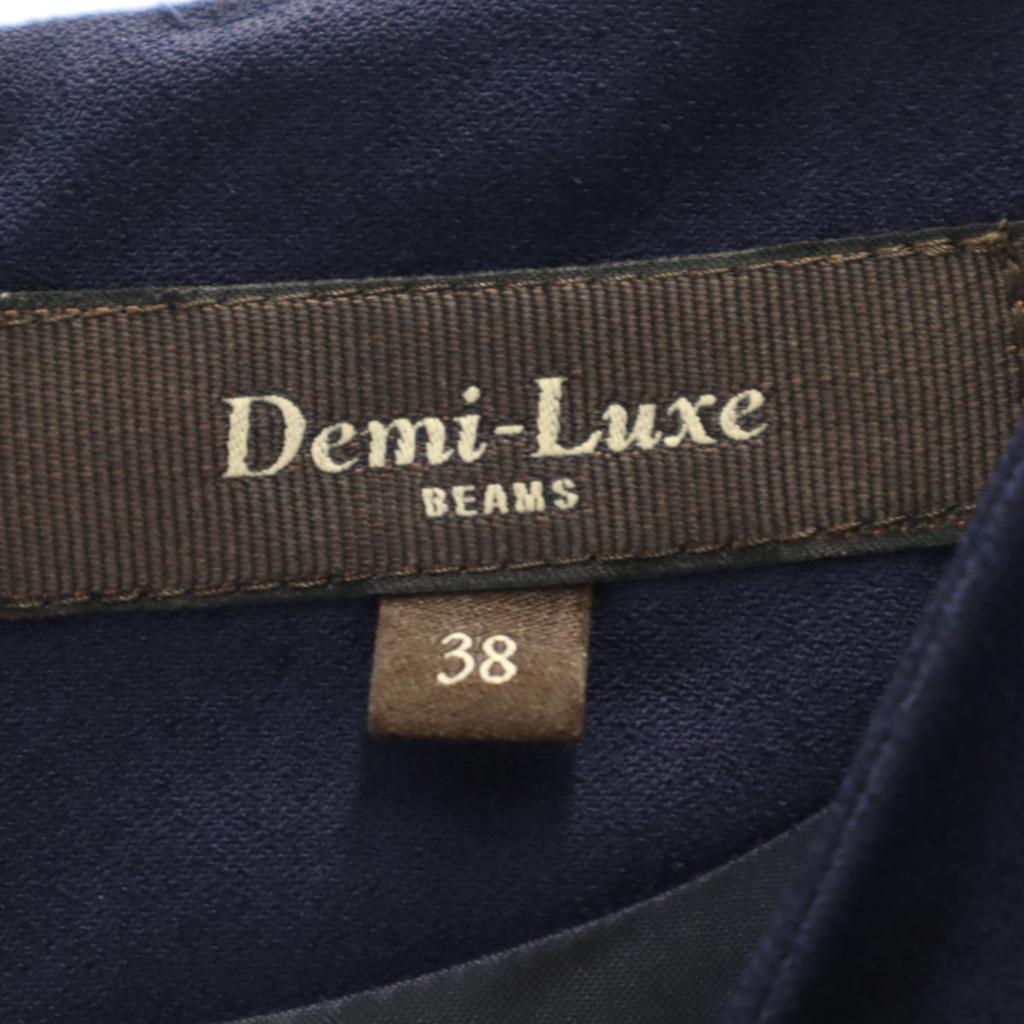 Demi-Luxe BEAMS Made In Japan Short Sleeve Flared Lace Sleeves Knee-length Dress Women Used