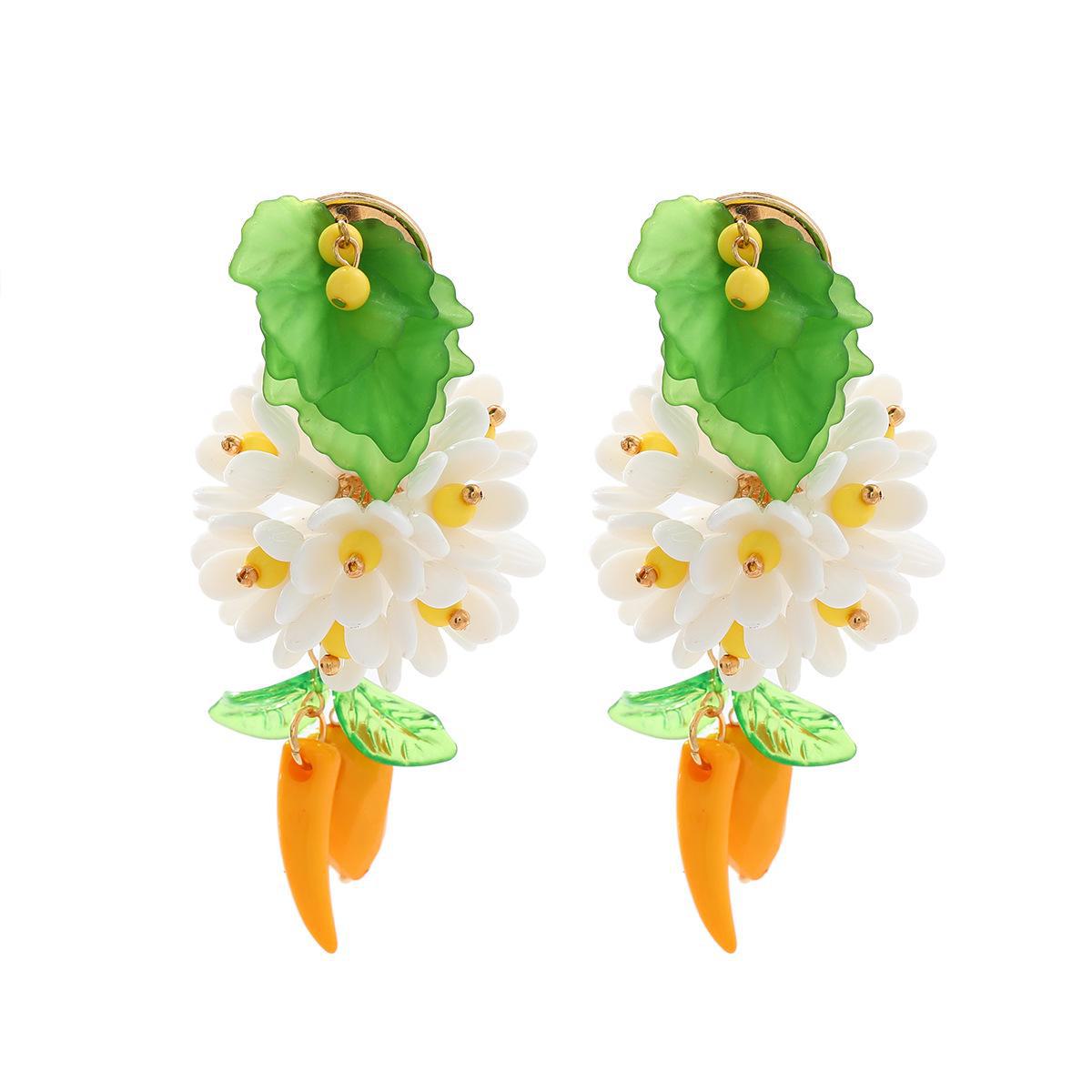 

Серия «Разноцветный лес» от Z: Свежие и милые длинные серьги-листья с кисточками ручной работы для женщин белый