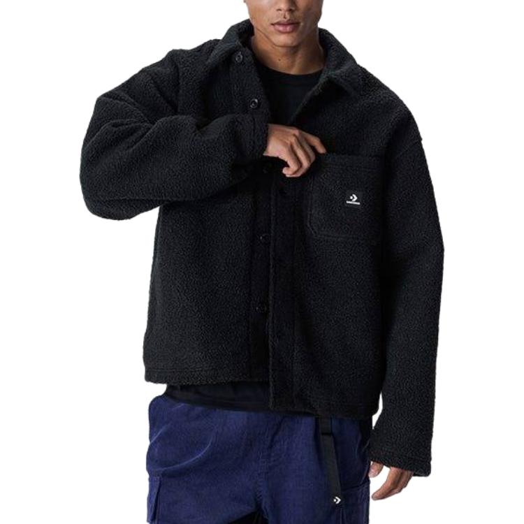 Converse SHERPA SEASONAL Jacket Men's Black 10025268-A02
