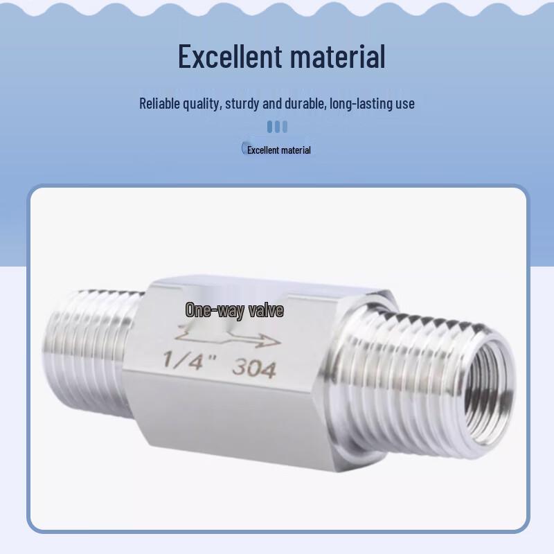 304 Stainless Steel Double Male Thread Check Valve