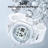 The PINDOWS Digital Sports Watch Is Water Resistant To 50 Meters and Features an LED Alarm and Makes a Perfect Gift for Women Women's Backlight,