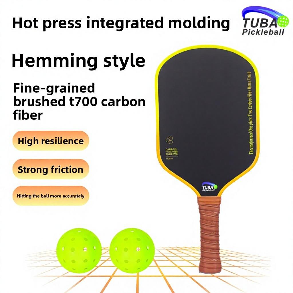 Thermally Pressed T700 Carbon Fiber Pickleball Racket Set Matte Finish 230g 42cm Length 16mm Thickness Professional Equipment