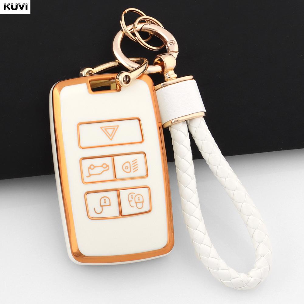 New Tpu Car Remote Key Case Cover Shell For Land Rover Range Rover Discovery 5 Sport   For Jaguar Xel E-Pace Accessories