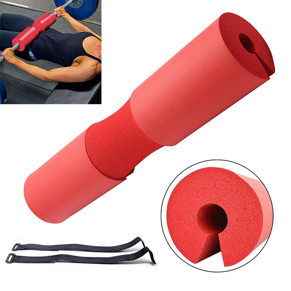 Barbell Accessories Foam Barbell Pad Soft Squat Pad with 2 Fasteners Barbell Accessories Foam Barbell Pad