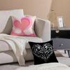 Sweet Romantic Cute Art Heart Shape Cushion Cover Pillowcase Short Plush Invisible Zipper Room Sofa Cushion Cover