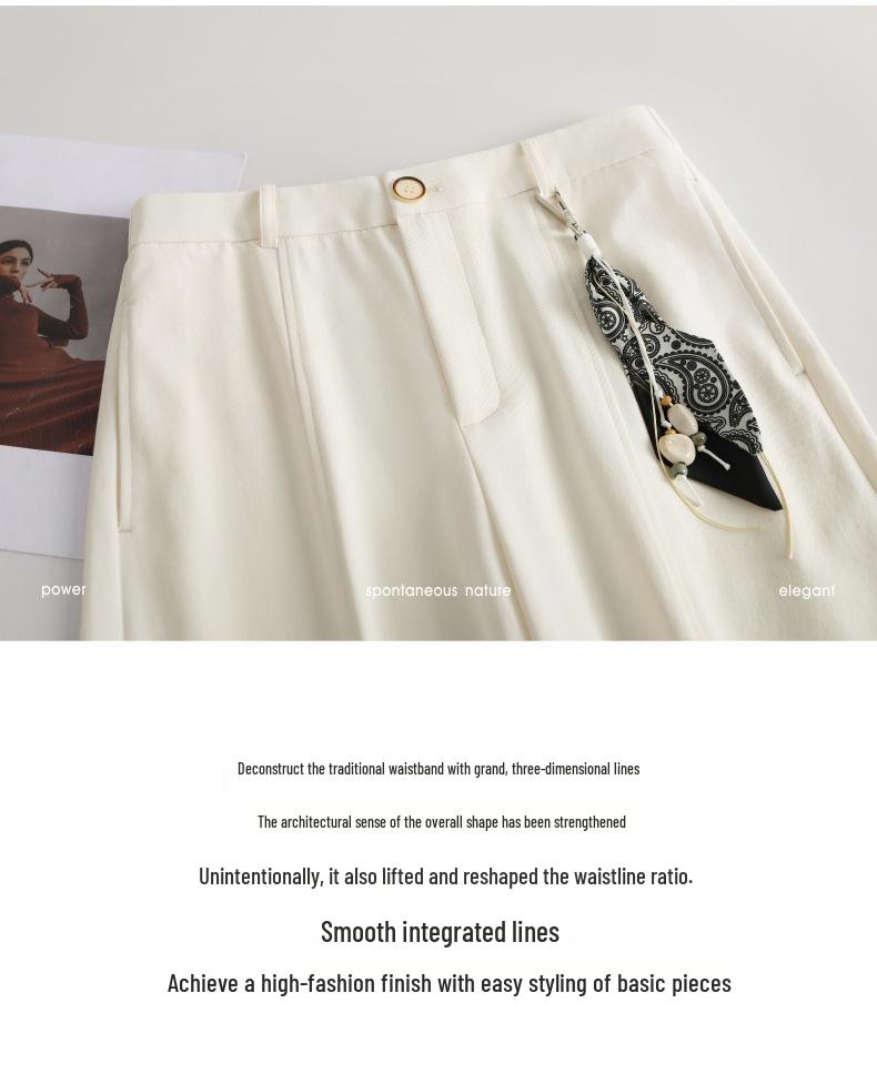 Spring Collection: Women's High-Waisted Loose Wide-Leg Cropped Pants - Slimming & Versatile for Petite Figures