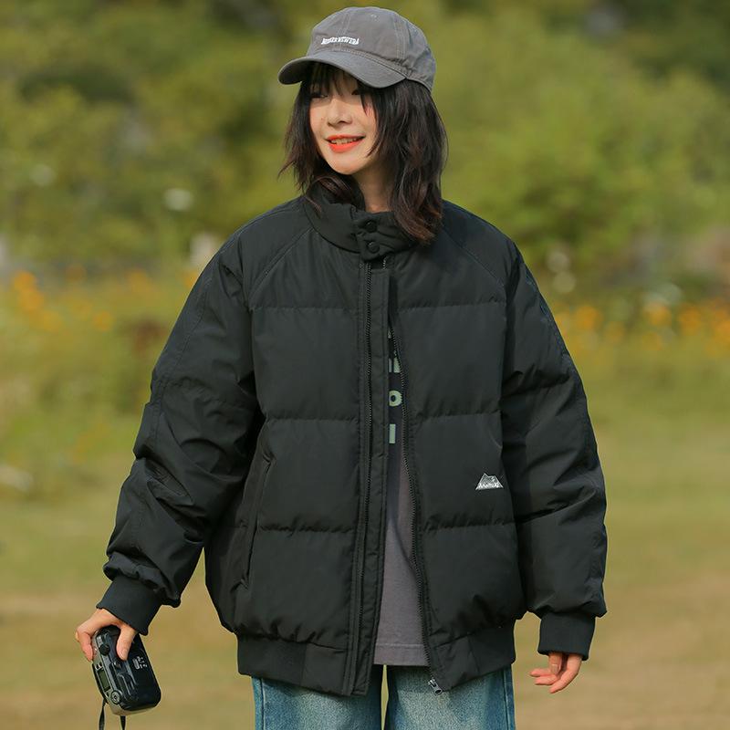 New Stand-up Collar Down Cotton Jacket for Women's Winter Thickened Warm Cotton Jacket for All-match Korean Loose Cotton Jacket