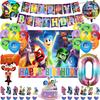 Inside Out 2 Decorațiuni Petrecere de Ziua de Naștere Temă Desen Animat Kit Veselă Baloane Bucurie Tristețe Accesorii Copii Băiat Fată Cadou Jucării
