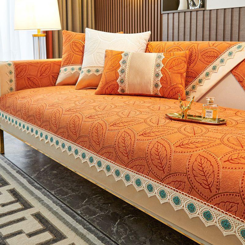 Chenier Sofa Cushion Light Luxury Modern High-End Nordic Four-Season Universal Non-Slip  New Leather Case Cover Cloth