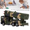 1/50 Military Missile Vehicle Model Alloy Pull-Back Rocket Car Toy with Sound and Light for Kids