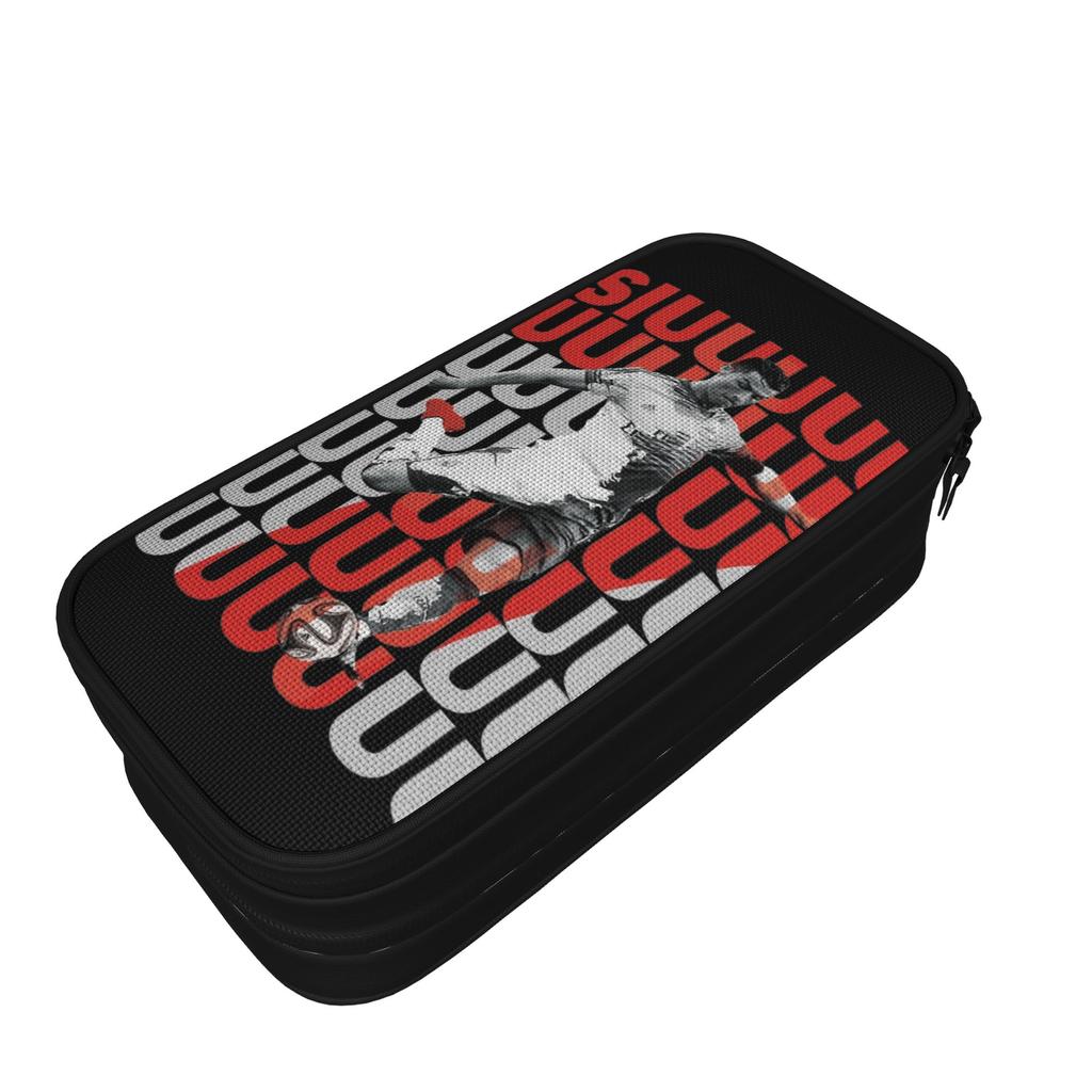 Classic Siuuuuuu Ronaldos Football Pencil Case Pencilcases for Girl Boy Large Storage Bag Students School Zipper Accessories