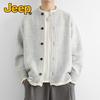 JEEP Men's Japanese-Style Minimalist Knit Cardigan