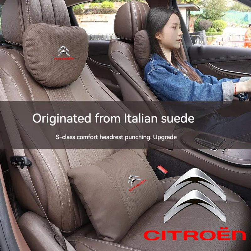 Car Headrest Cover Seat Head Rest Neck Pillow Protector For Citroen DS 3 C4 C3 C5 Aircross Berlingo Celysee Cactus Picasso Saxo