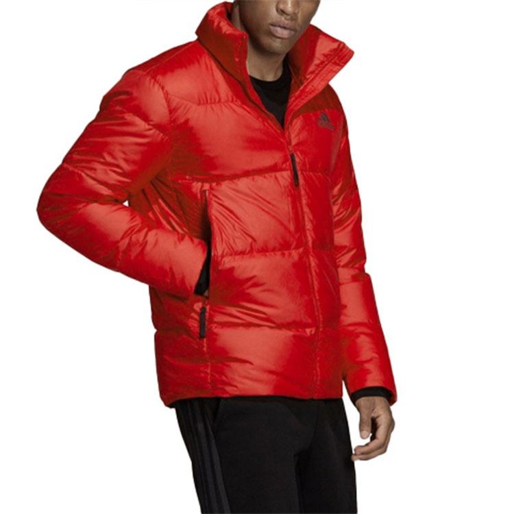 Adidas Down Jackets Men's Red Stand Collar Moderate GV5348