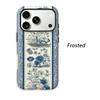 Classic Blue White Border Botanical Art Graphic Film Aesthetic Protective Shockproof Bumper Phone Case For iPhone 13 14 15 16 17 Pro Max Plus