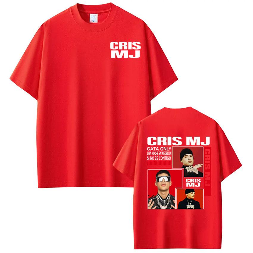 Rapper Cris Mj Tour 2026 Print Tshirts Men Women Clothes Loose Tshirts Shortsleeved Cotton Gothic Punk Oversized Tshirts