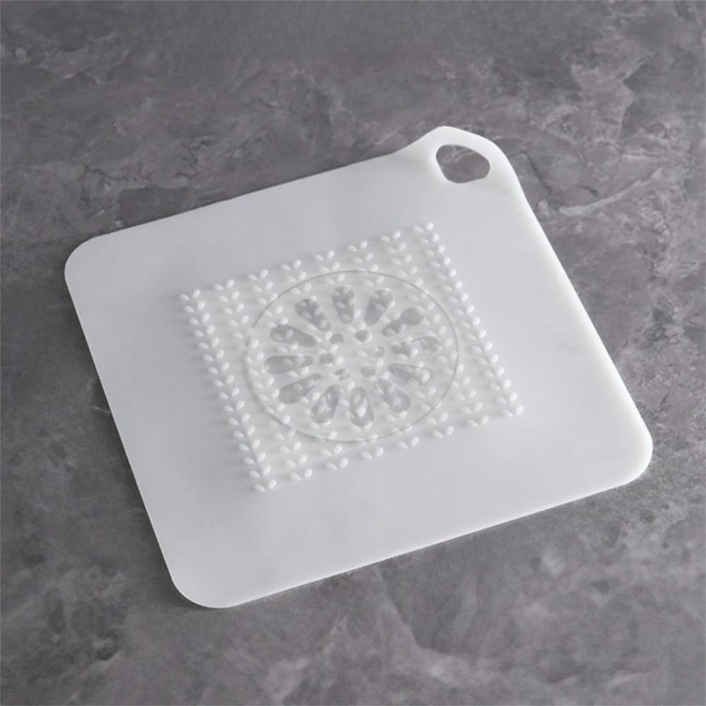Silicone Anti-blocking Drain Cover Square Shape Shower Drain Plug  Household Sewer Pipe