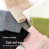 Plush Fingerless Knit Gloves – Warm, Versatile Winter Wear for Students and Office Use