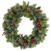Christmas Holiday Art Wreath Decorative Lighting Simulation Wreath Festival Theme Multifunctional for Door Window Fireplace