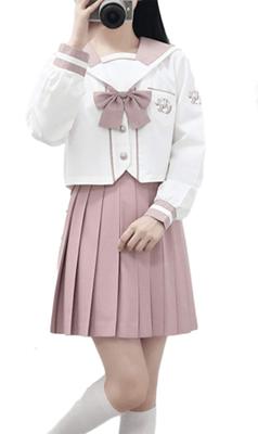 Ouran Sailor Long and Short Rainbow Authentic Open Cosplay Costume Set with Bow and Socks Sleeve Size [CAWILXHA] Uniform, Sleeves, Colors, Uniform,