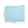 Silicone Painting Mat with Water Cup Washable Protruding Scale Line Silicone Art Mat for Children DIY Clay