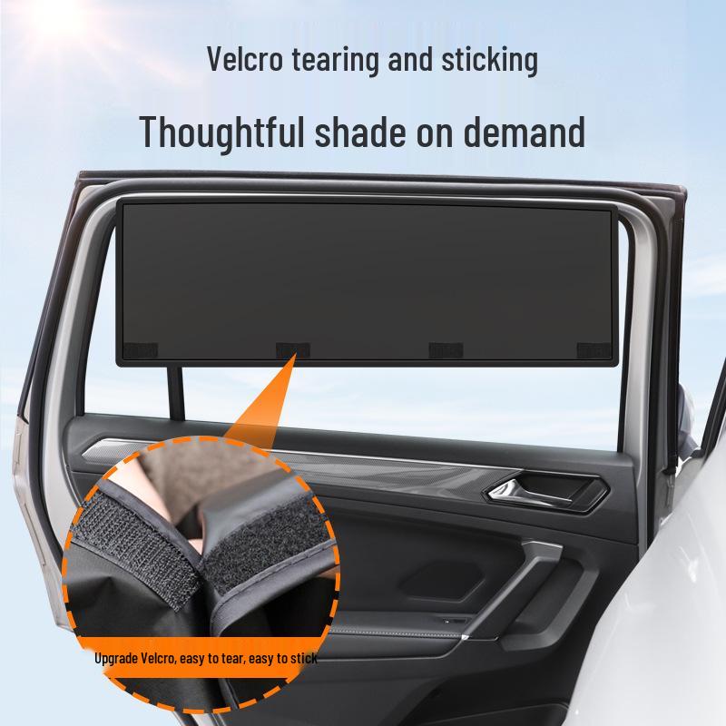 Magnetic Car Sunshade Blackout Curtain for Baby Stroller Sleeping Privacy and Heat Insulation.