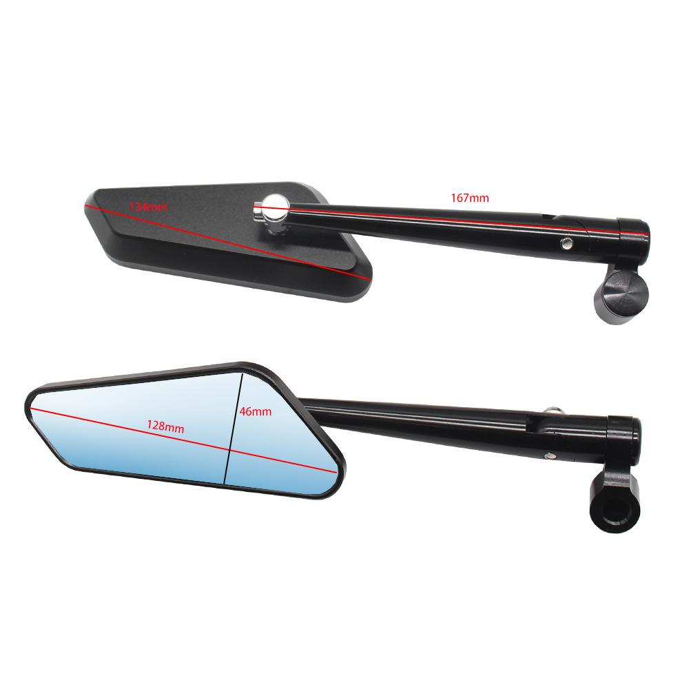 2x Motorcycle Rear View Side Mirrors For Honda Suzuki Yamaha Kawasaki 10mm & 8mm