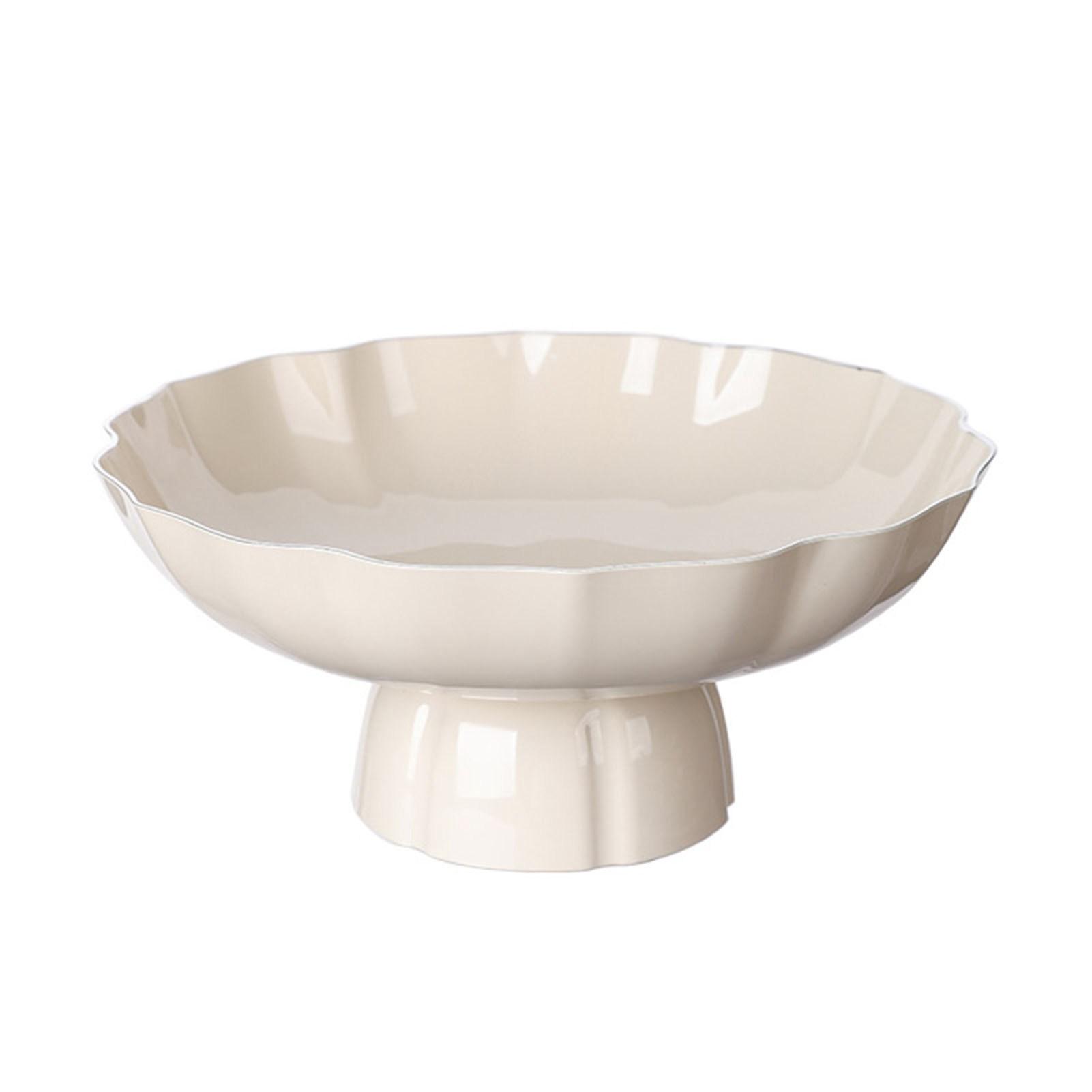 

Фруктовая тарелка с серебряным покрытием, приподнятый дизайн, большая емкость, конфетная сервировочная тарелка для гостиной