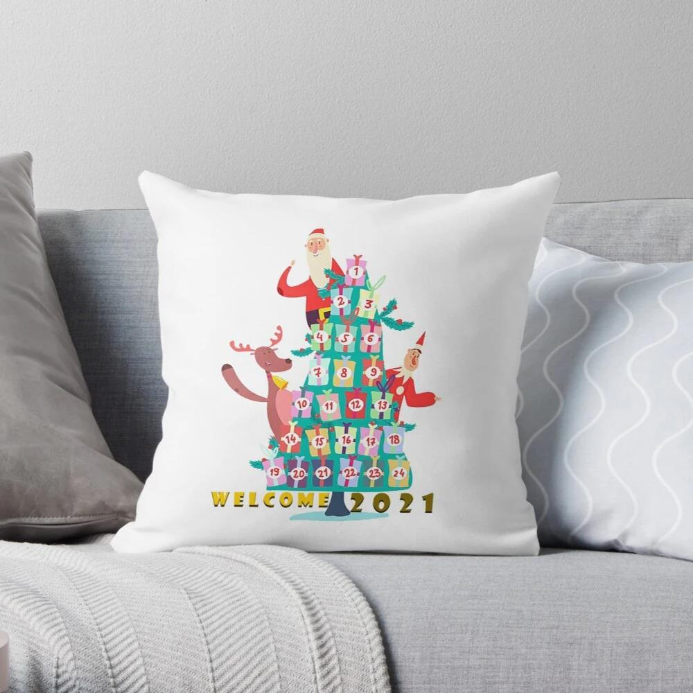Merry Christmas Snowman Decoration Home Pillowcase Cushion Cover 50X50Cm Autumn Nordic 40X40Cm Modern Living Room Sofa Bed
