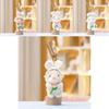 Cute Rabbit Hanging Decoration Soft Plush Bunny Toy With Colorful Floral Design