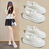 Summer Mesh White Shoes New Style of Female Students Breathable Height-enhancing Casual Shoes