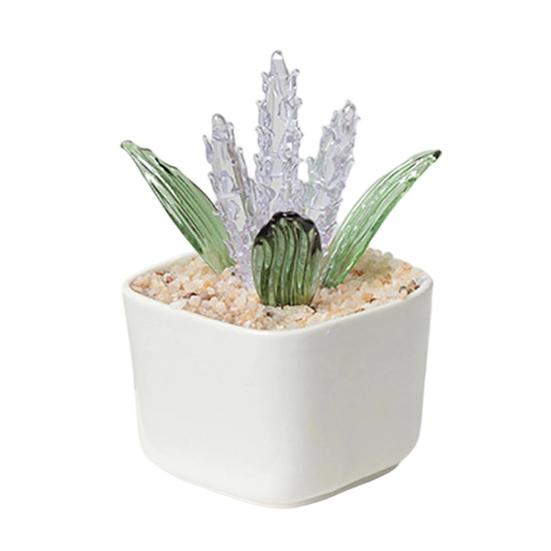 Artificial Potted Plant Handmade Colored Glaze Lavender Potted Plant