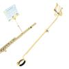 Travel Friendly Flute Music Stand Adjustable Metal Sheet Support Wind Instrument Stand Suitable for Woodwind Performers