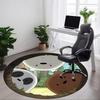 1pc We Are Bears Carpet, Round Non-Slip Durable Large Size Office Carpet, Suitable for Office, Beautiful Decoration